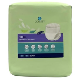 CS Unisex Stay Dry Incontinence Pants, Super Absorbency, Pack of 10, Period Pants, Mens Pants, Adult Nappies, Incontinence Pads Women (X Large)