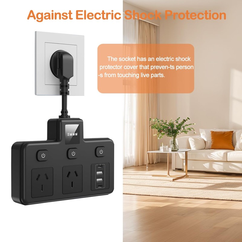 Frohsun Power Board USB C, 6 in1 Power Strip, Power