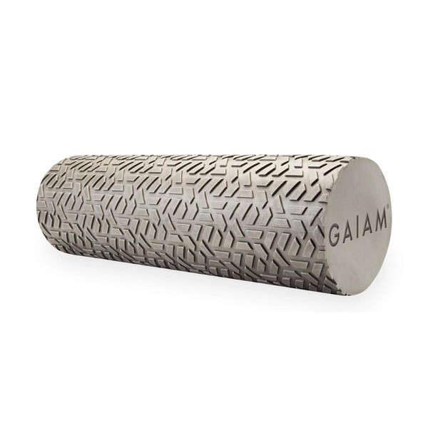 Gaiam Restore Foam Roller for Muscle Massage - Textured Muscle Massager for Stimulation, Total Body Pain Relief for Back, Neck, Foot, Calf, Leg, Arm - Deep Tissue Massager for Sore Muscles (18 Inches)
