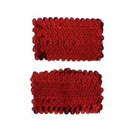 Zac's Alter Ego Pair of 5cm Wide Elasticated Sequin Wristbands