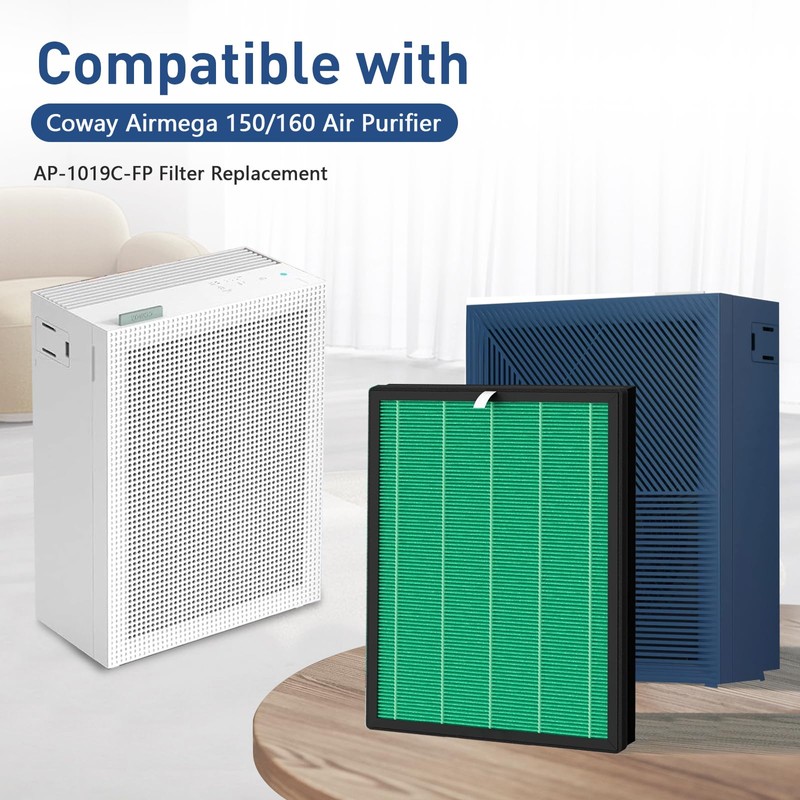 2 Sets 150 Filter Replacement for Coway Airmega 150 Air