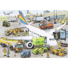 Ravensburger Busy Airport - 35 Piece Jigsaw Puzzle for Kids – Every Piece is Unique, Pieces Fit Together Perfectly