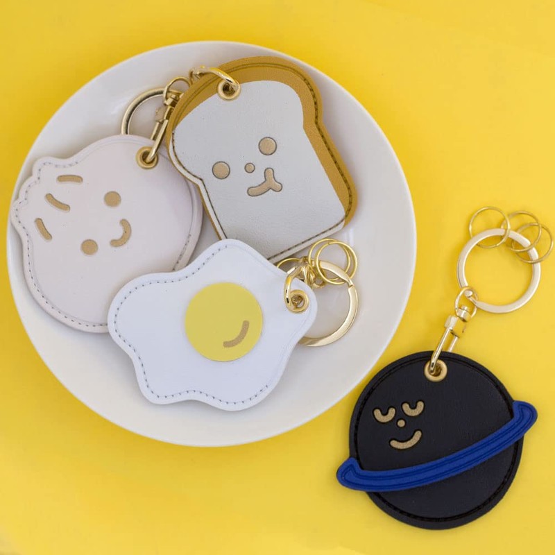 U-PICK Coin Shaped Edy Leather Keychain 500 Yen Coin Storage
