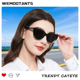 WEMOOTANTS Reading Sunglasses Women Cat Eye 4.0 Readers Sunglasses 1.00 1.25 1.50 1.75 2.00 2.25 2.50 2.75 3.00 3.50 4.00 (Black/Clear)