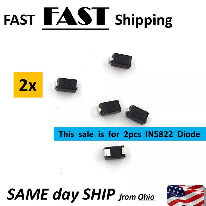 SMA 1N5822 IN5822 5822 SMD DO-214AC SS34 Rectifier Diode 3A