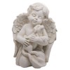 Angel with Dog Statue Pet Dog Memorial Statue Indoor Outdoor