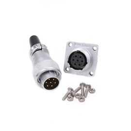 ZBLZGP WEIPU WS16 7 Pin Industrial Electrical Wire Connector Aviation Metal Panel Mount Waterproof Plug Male Female Socket Heavy Duty Cable Assembly 18AWG Wire 5A