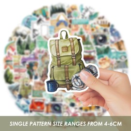 TYFGRT Pack of 100 Outdoor Travel Stickers, Retro Literature Stickers, Decorative Stickers, Waterproof Stickers, Can Be Used to Decorate Stationery, Skateboards and Water Bottles