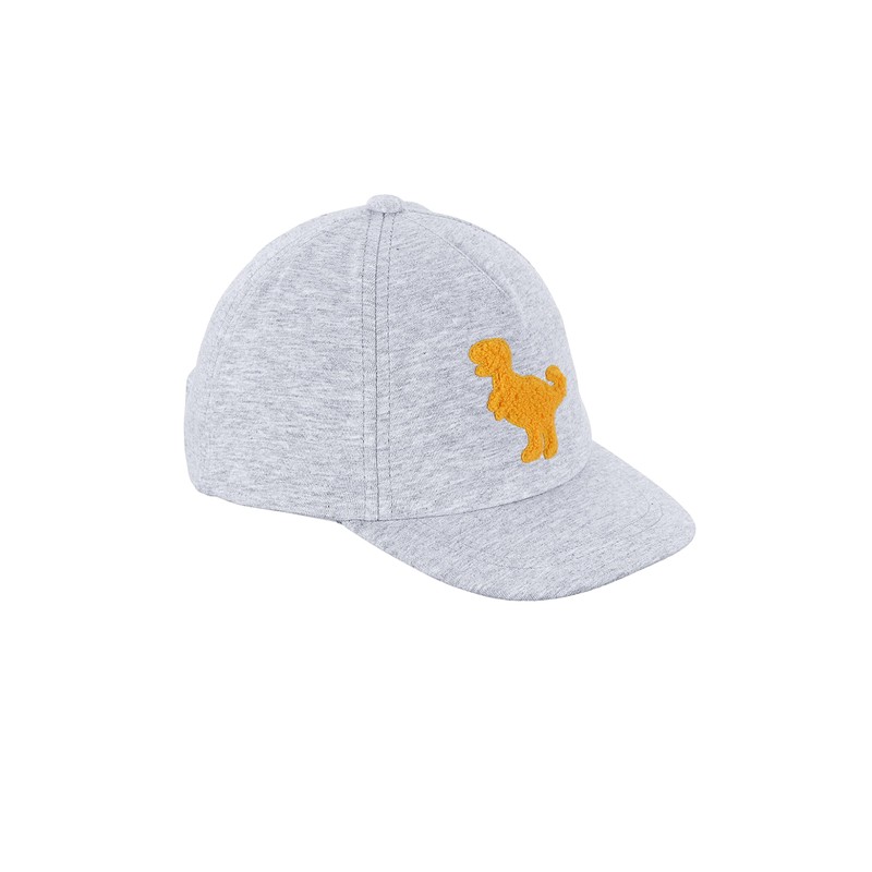 Sterntaler Unisex Children's Baseball Cap Fleece Dino Children's Hat, silver