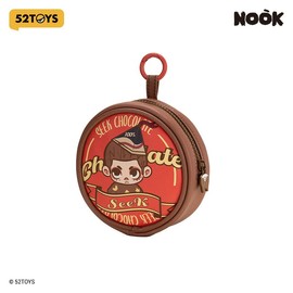 52TOYS NOOK Peripherals Kawaii Creative Gift Room Decor Desktop Decoration Gift for Birthday Party:_SEEK Pure Dark Chocolate Organizer Pouch (Round)