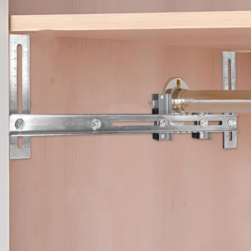 Cabinet Hardware Jig Template Stainless Steel Closet Hanging Rod Locator