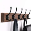 IBosins 12 Pack Black Coat Hooks Wall Mounted with 24