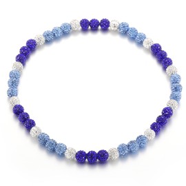 Yankees Dodgers Blue Jays Cubs Baseball Beaded Necklace for Men Rhinestone Baseball Drip Accessories Navy Blue Light Blue White Diamond Ice Collection Chain Necklace Cool Fun Gifts for baseball Player Team Lover