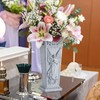 XONOR Cemetery Flowers Vase with Spike, Memorial Grave Vase Resin