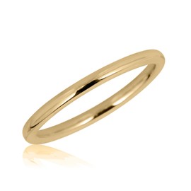 AVORA 10K Yellow Gold Plain Band Stackable Ring - Size 2.5