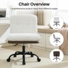 SOFTHION Armless Office Desk Chair with Wheels Wide Seat, Adjustable