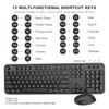 Wireless Keyboard and Mouse Combo, Retro Typewriter Style Keyboard with