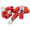 10PCS 6 AWG #8 Insulated Ring Crimp Connector 88A 600V