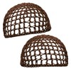 PENTA ANGEL Mesh Crochet Hair Net 2Pcs Elastic Soft Rayon