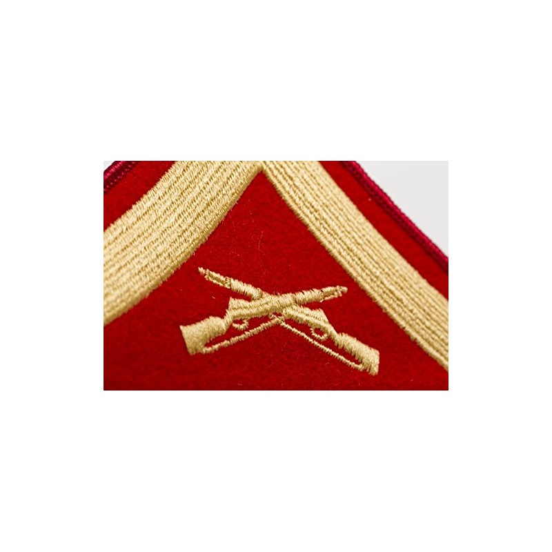 USMC Gold on Red Chevron, Male, Lance Corporal L/Cpl