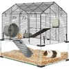 Metal Hamster Cage with Transparent Hamster Habitats and 4PCS Cage