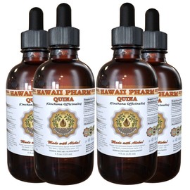 HawaiiPharm Quina Liquid Extract, Quina (Cinchona officinalis) Tincture, Herbal Supplement, Made in USA,t 4x4 fl.oz