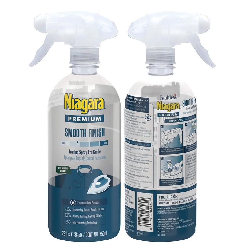 NIAGARA Spray Starch (22 Oz, 2 Pack) Trigger Pump Liquid