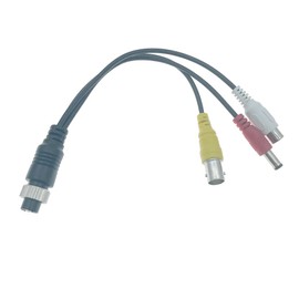 supmory 4 pin Aviation Head Turn RCA/DC Cable Plug Adapter Converter Suitable for on-Board DVR Monitor Closed Circuit Television Cameras (4-pin Female to BNC and RCA and DC)