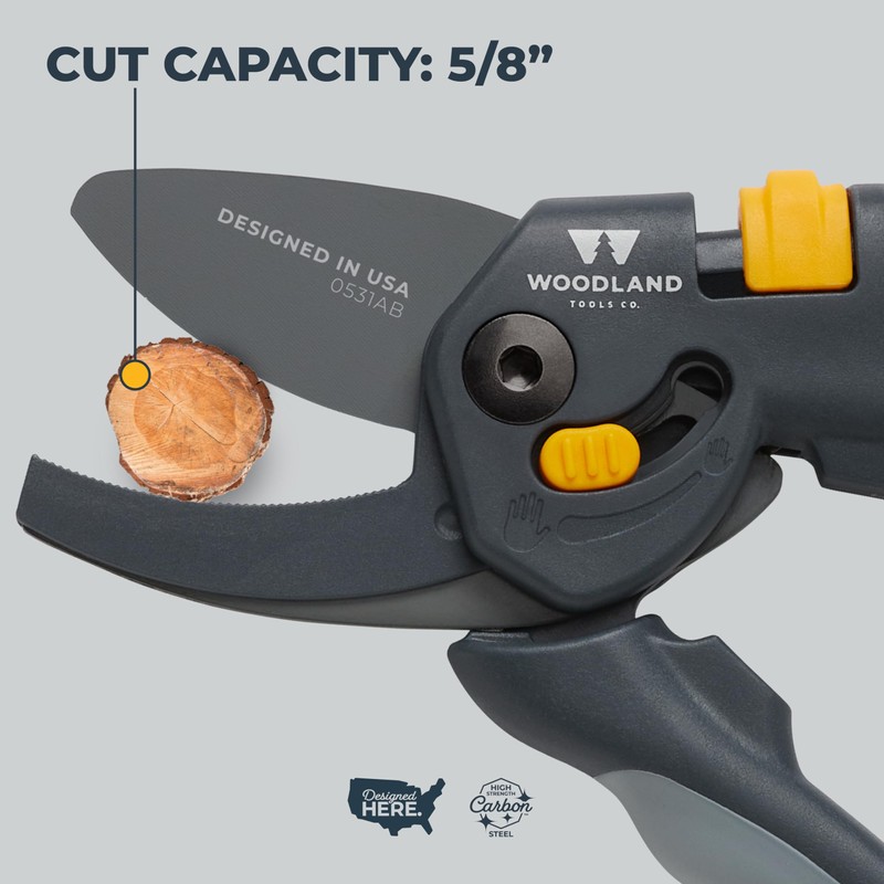 Woodland Tools Co. Heavy Duty Anvil Pruning Shears – 5/8"