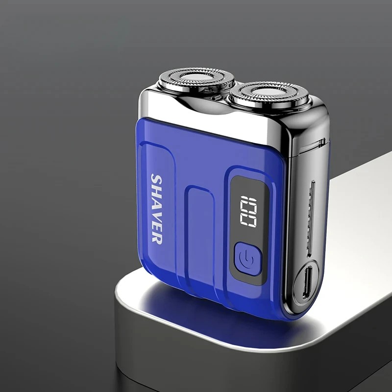 Mini Electric Shaver for Men – Rechargeable Dual Blade Beard