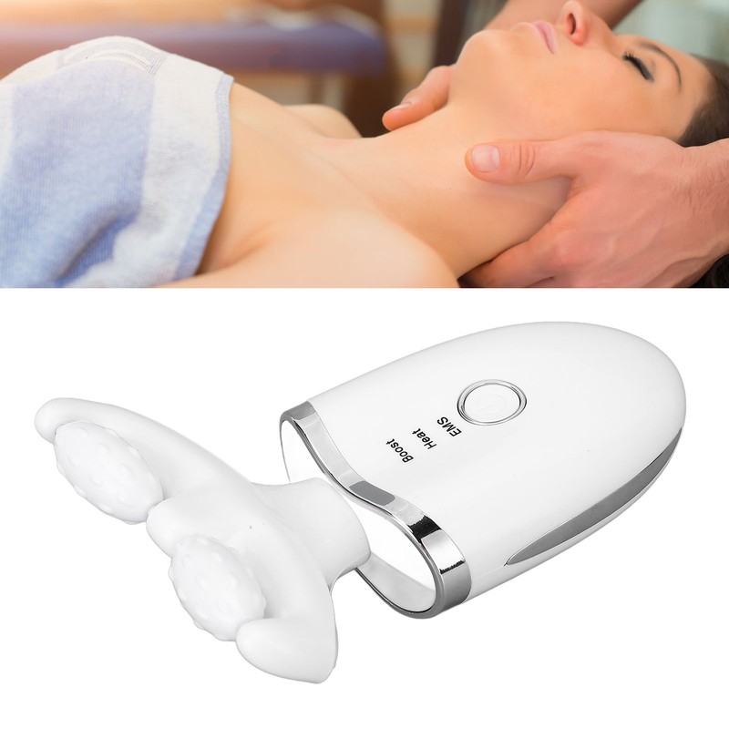 LED Neck Face Beauty Device with Detachable Massage Roller Heating