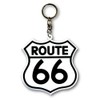 ラバーキーチェーン 【ROUTE66】 ルート66 キャラクター ロゴ 3D キーホルダー 並行輸入 アメリカン雑貨