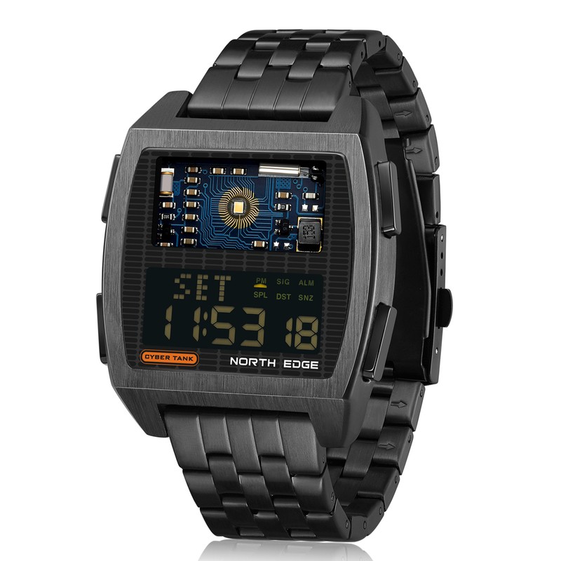 Men Digital Sport Watch 50M Waterproof Wrist Watch with Stopwatch