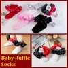 WBZOTSS Baby Girls Big Lace Ruffle Cozy Dress Socks Fun