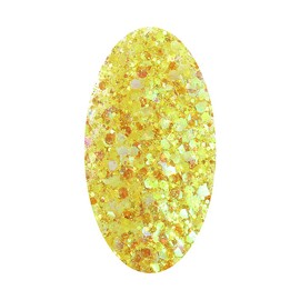 Iridescent Chunky Glitter, 100g Rainbow Glitter for Resin Tumblers, Slime and Craft Making, Nail Art, Festival Decor, Cosmetic Glitter for Body Face Eyeshadow (Iridescent Yellow)