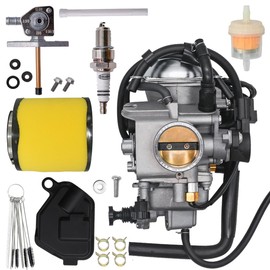 JDLLONG TRX500FE Carburetor Fit for Honda TRX500FE TRX500 FM Foreman 500 4X4 2005-2011 Carb with Air Filter and Fuel Petcock Valve