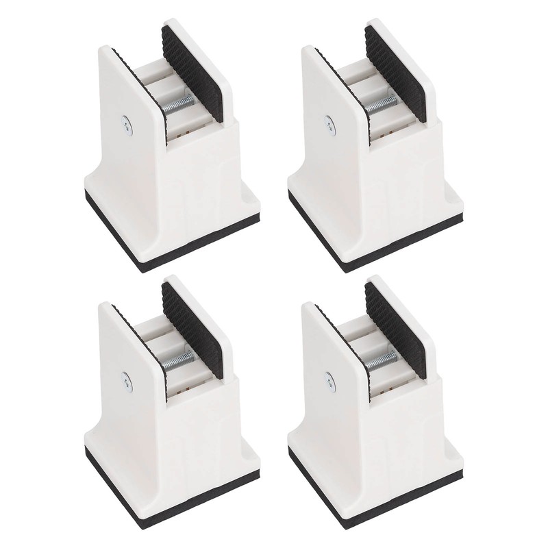 4pcs Adjustable Furniture Risers with Screw Clamp Rubber Bed Couch