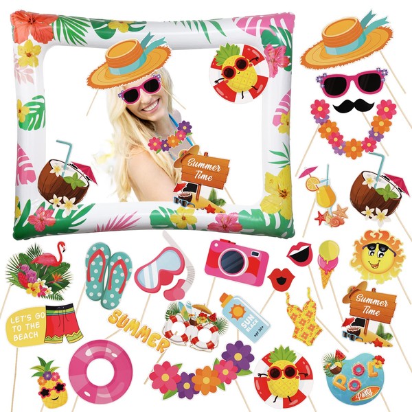 COLOFALLA Photo Box Accessories Hawaii Inflatable Photo Frame Photo Props