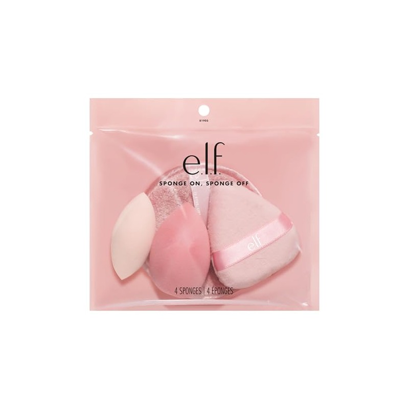 e.l.f. Cosmetics Sponge On Sponge Off 4 Esponjas de Maquillaje