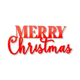 Roeda Brighten Your Life 14396r Merry Christmas Word Phrase Magnet in Red