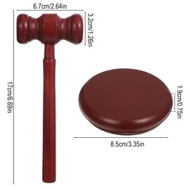 Gavel and Sound Block Set for Lawyer Wooden Gavel Handcrafted Wood Hammer for Judge Lawyer Auction Court Company Student Auction Sale Meetings Gift Chairmen Club Presidents