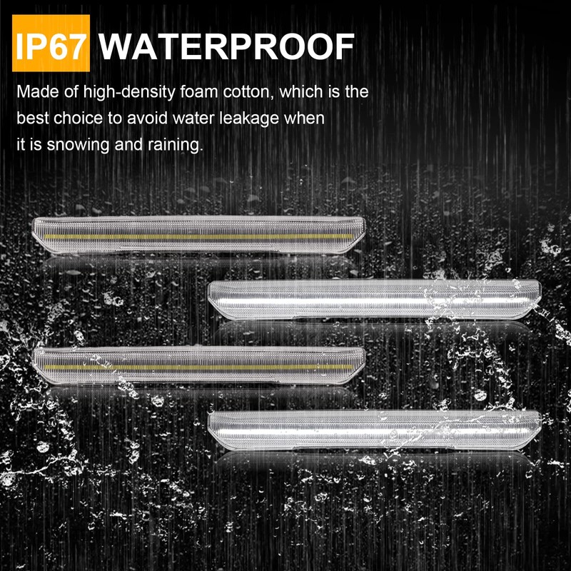 Mynoway White LED Side Marker Lamp Replacement for Sierra 2500HD