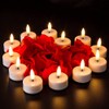 ENERJARY LED Tea Light Candles with Timer Flickering Flame 12pcs