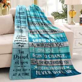 MACOIOR Sobriety Gifts Blanket, Sober & Addiction Recovery Gifts - Inspirational Personality Encouragement Throw Blankets 60"X 50"