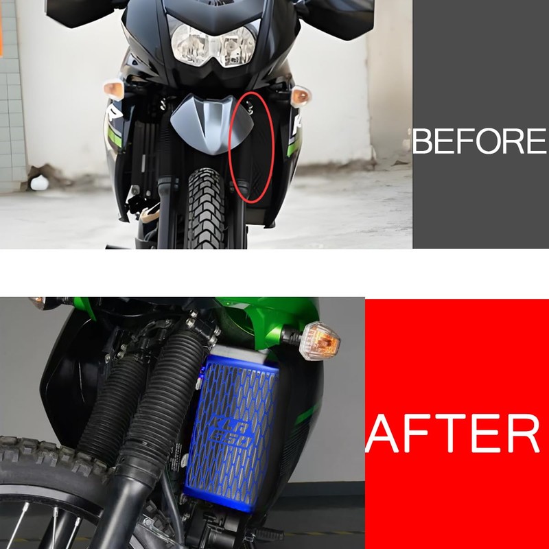 KLR650 Radiator Grille Guard Cover Protector Compatible with KLR650 2008-2018