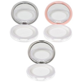 FOMIYES 3 Uds Caja De Polvo Con Cara De Espejo Esponja Para Maquillaje Contenedor De Polvo Corrector Caja De Hojaldre De Polvo Suelto Esponja De Maqui
