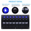 8 Gang Marine Switch Panel, Boat Rocker Switch Panel Waterproof,