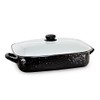 Golden Rabbit Enamelware - Solid Black Pattern - 10.5qt Roasting