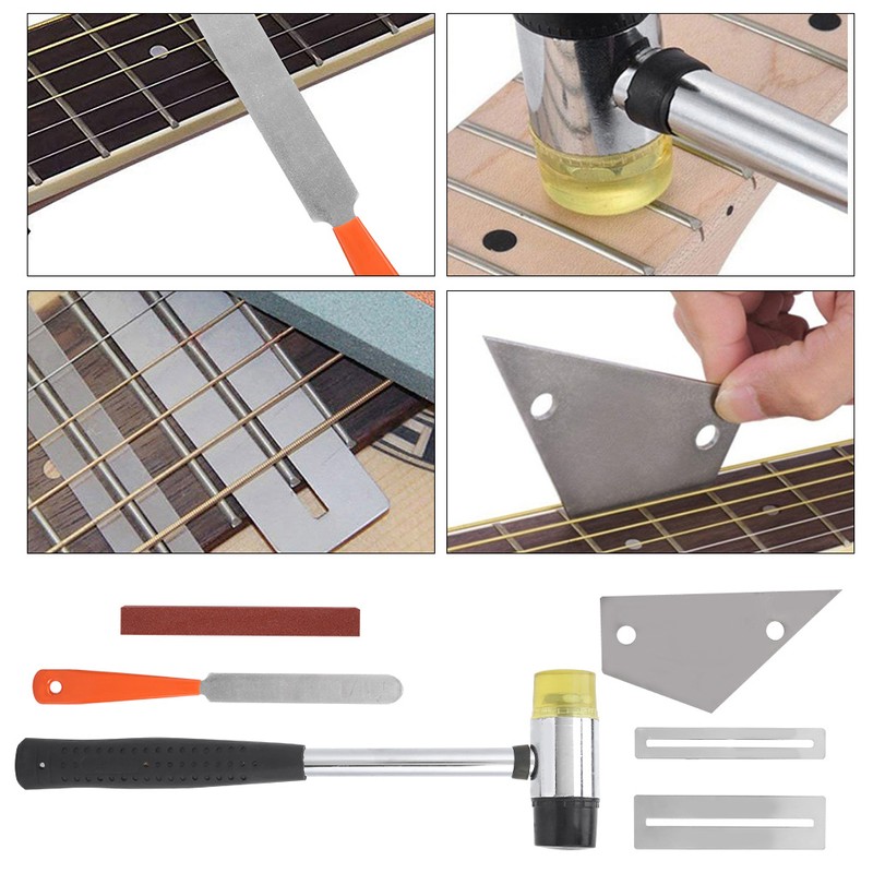 R510 6PCS Guitar Fret Tool Kit Fret Hammer & Fret