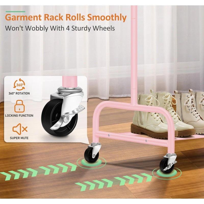 SLEEPING LAMB Heavy Duty Clothing Racks for Hanging Clothes Rack,
